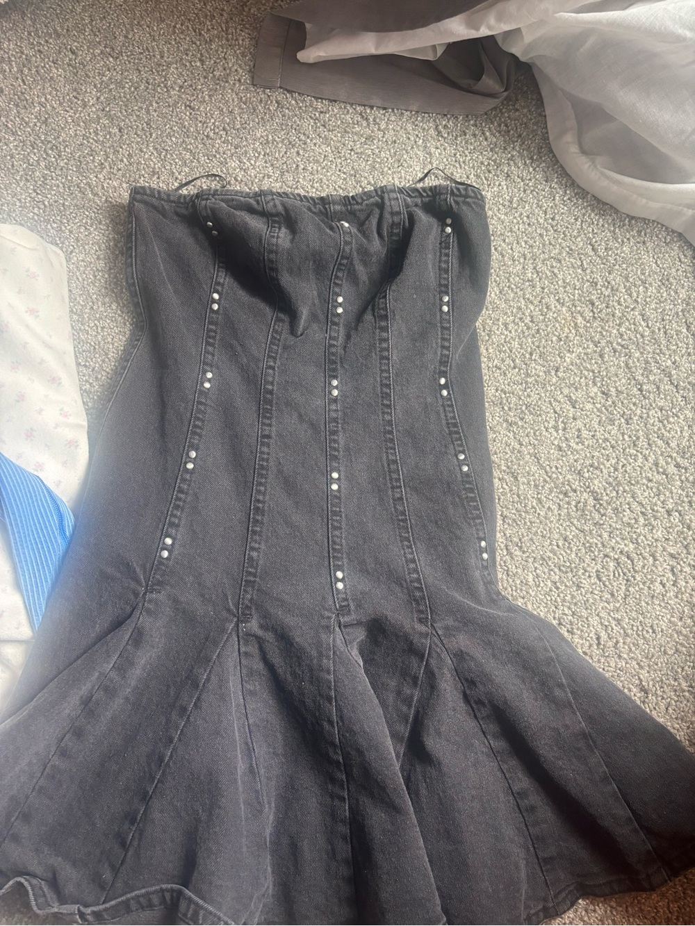 Target black denim dress size small